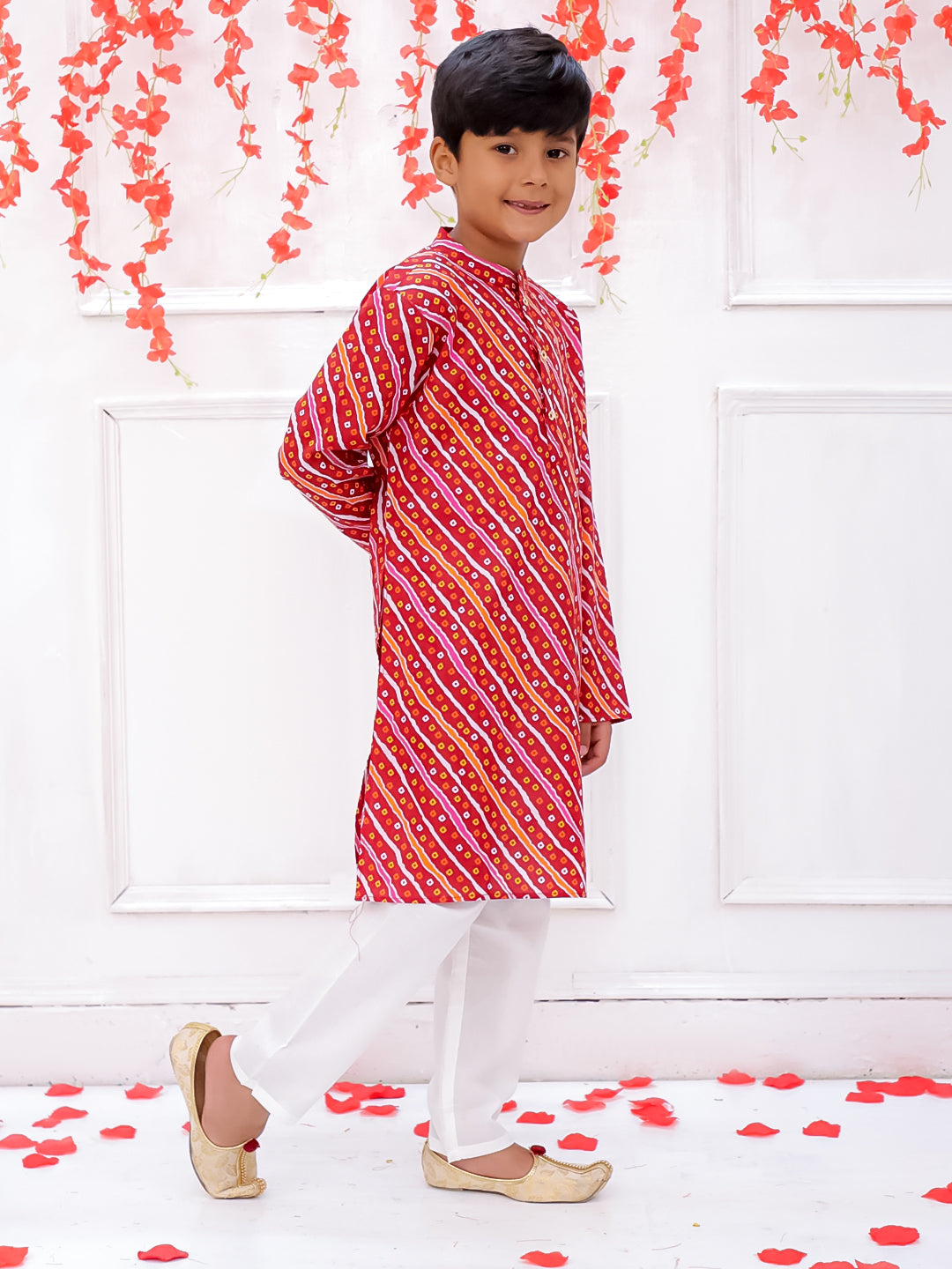 KID1 Lehar Kurta Pyjama Red