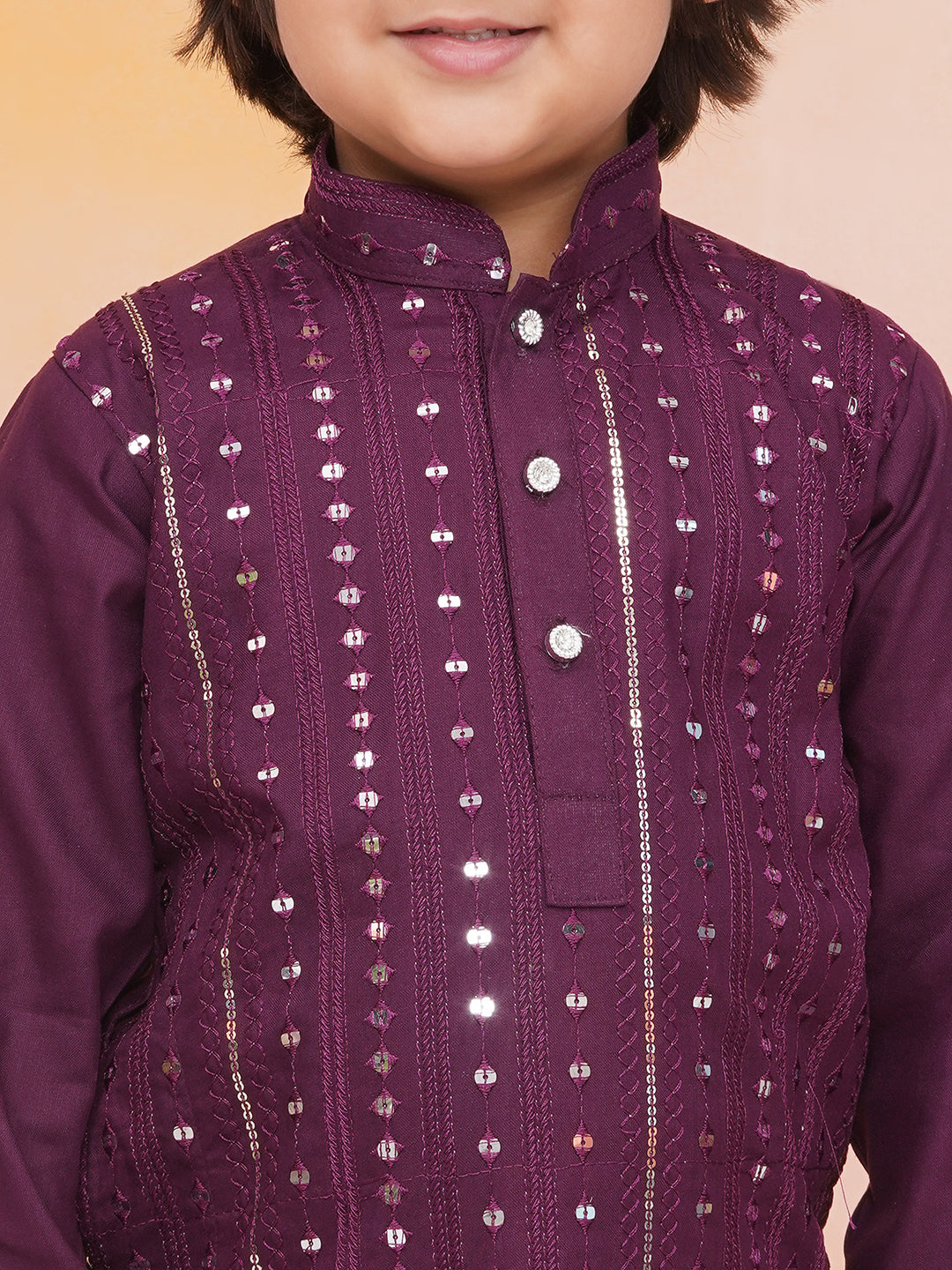 KID1 Mirror Shimmer Rayon Kurta Pyjama Purple