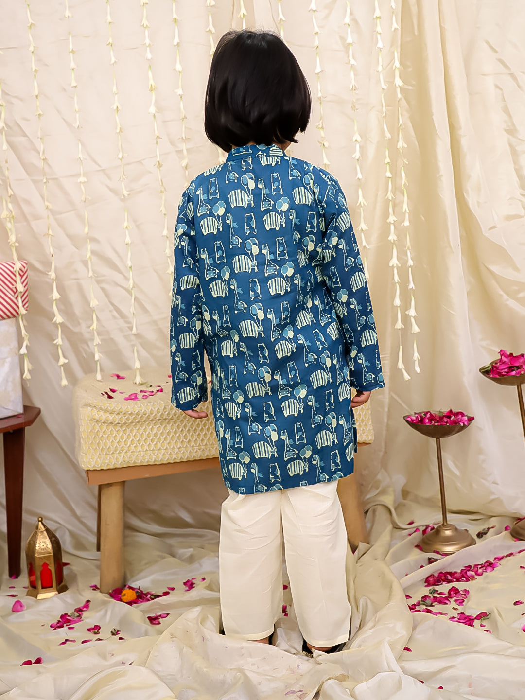 KID1 Jungle Jam Kurta Pyjama Set Blue