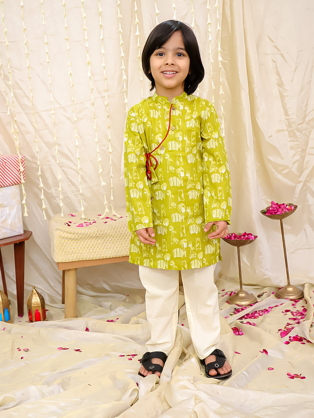 KID1 Jungle Jam Kurta Pyjama Set Green