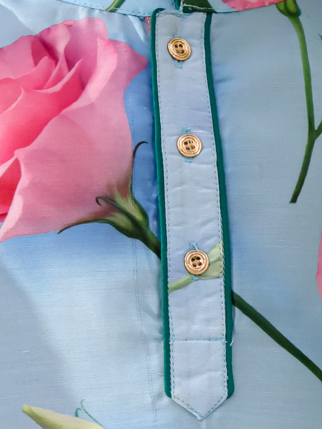 KID1 Floral Kurta Pajama Set Blue