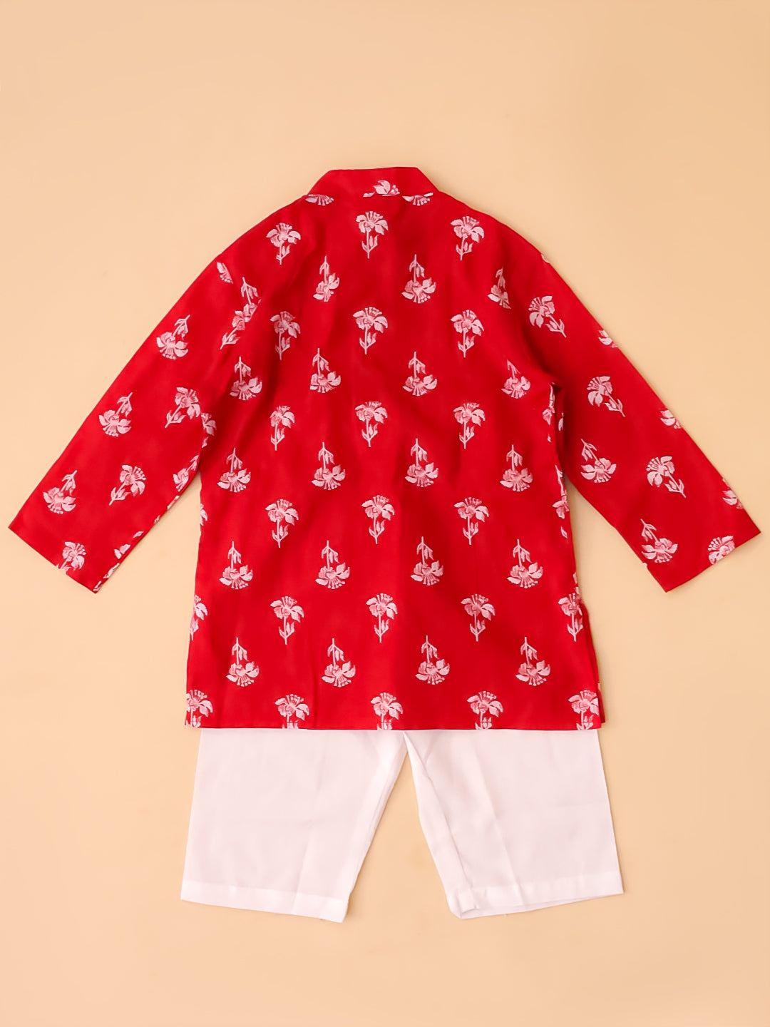 KID1 Infants Floral Tiny Threads Kurta Pajama Set Red