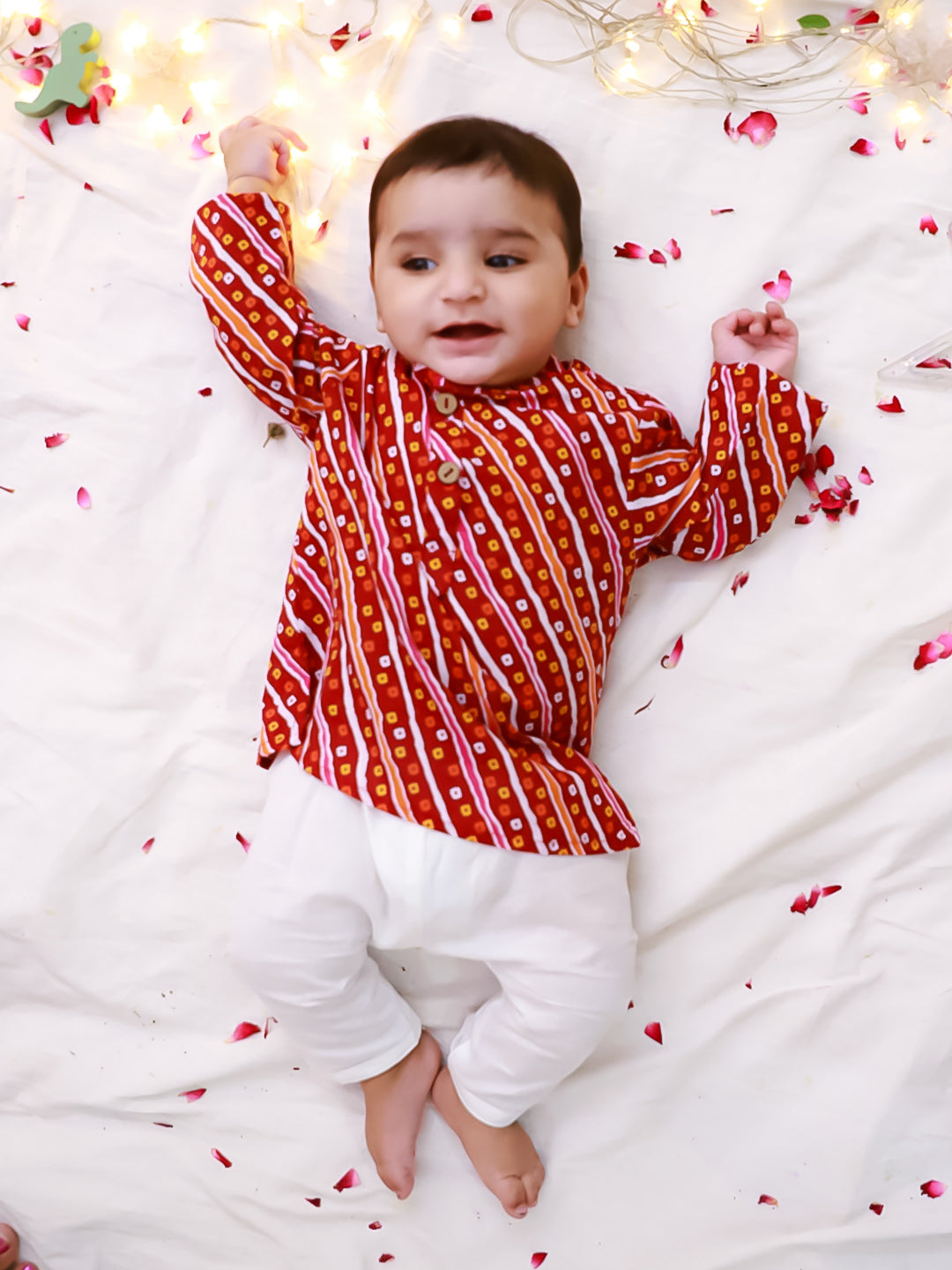 KID1 Infants Lehar Kurta Pyjama Red