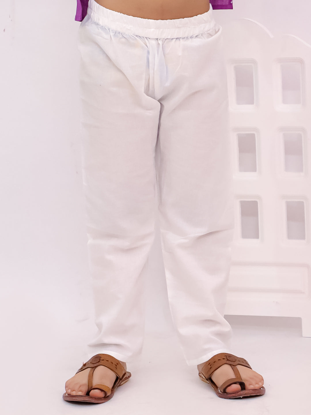 Kid One Royal Bandhani Kurta Set Purple