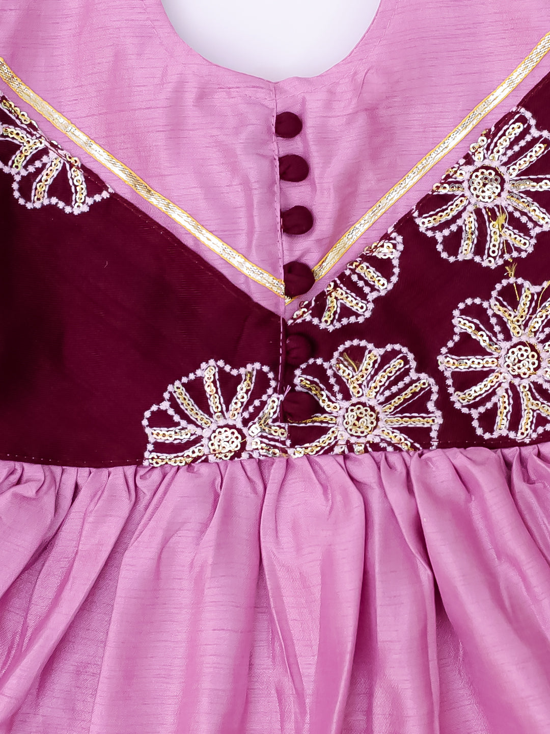 KID1 Infants Sequins Flower Kurti Pants Purple