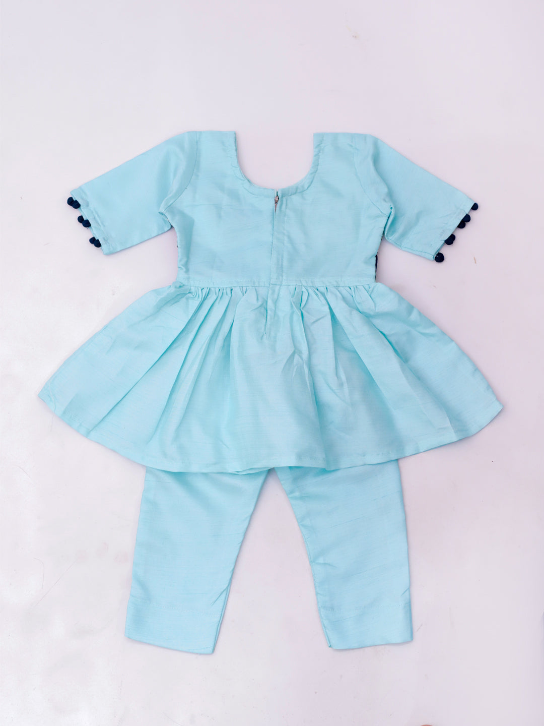 KID1 Infants Sequins Flower Kurti Pants Turquoise