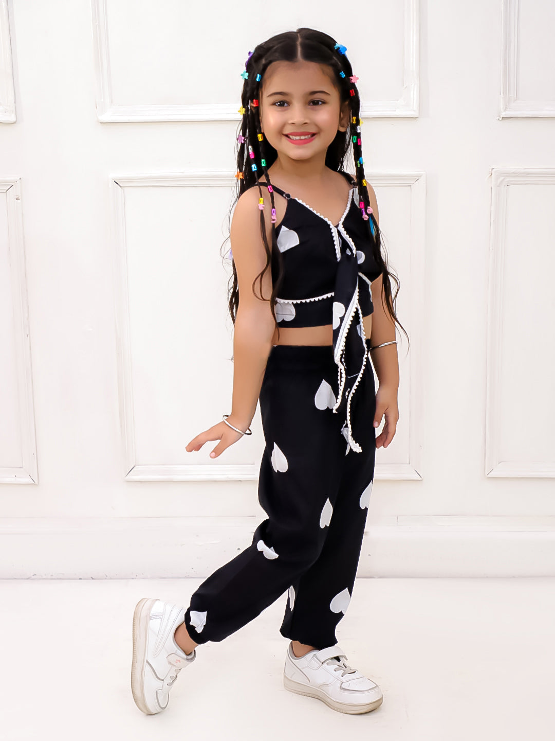 KID1 Tiny Hearts Top And Joggers Set Black