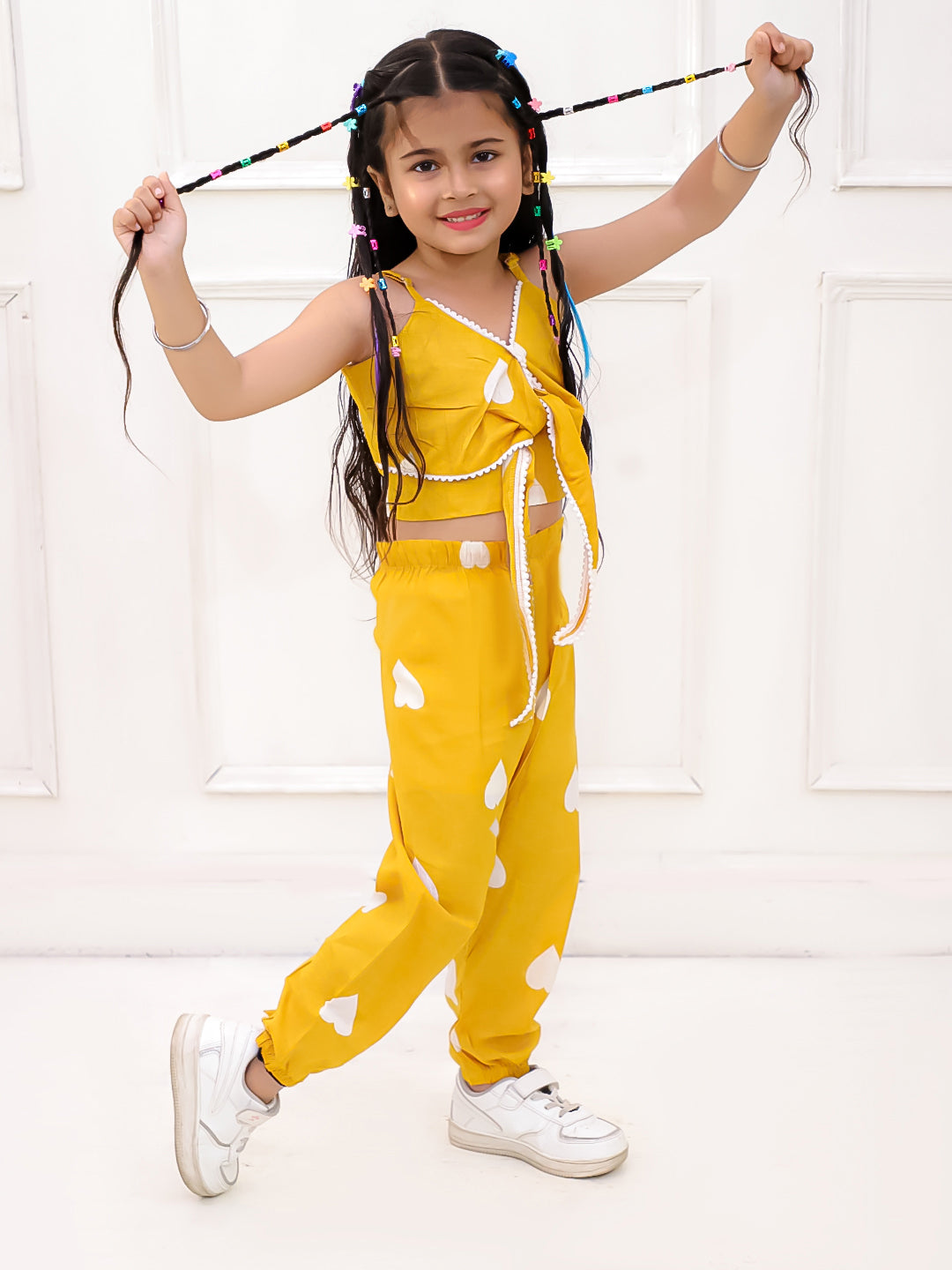 KID1 Tiny Hearts Top And Joggers Set Musturd