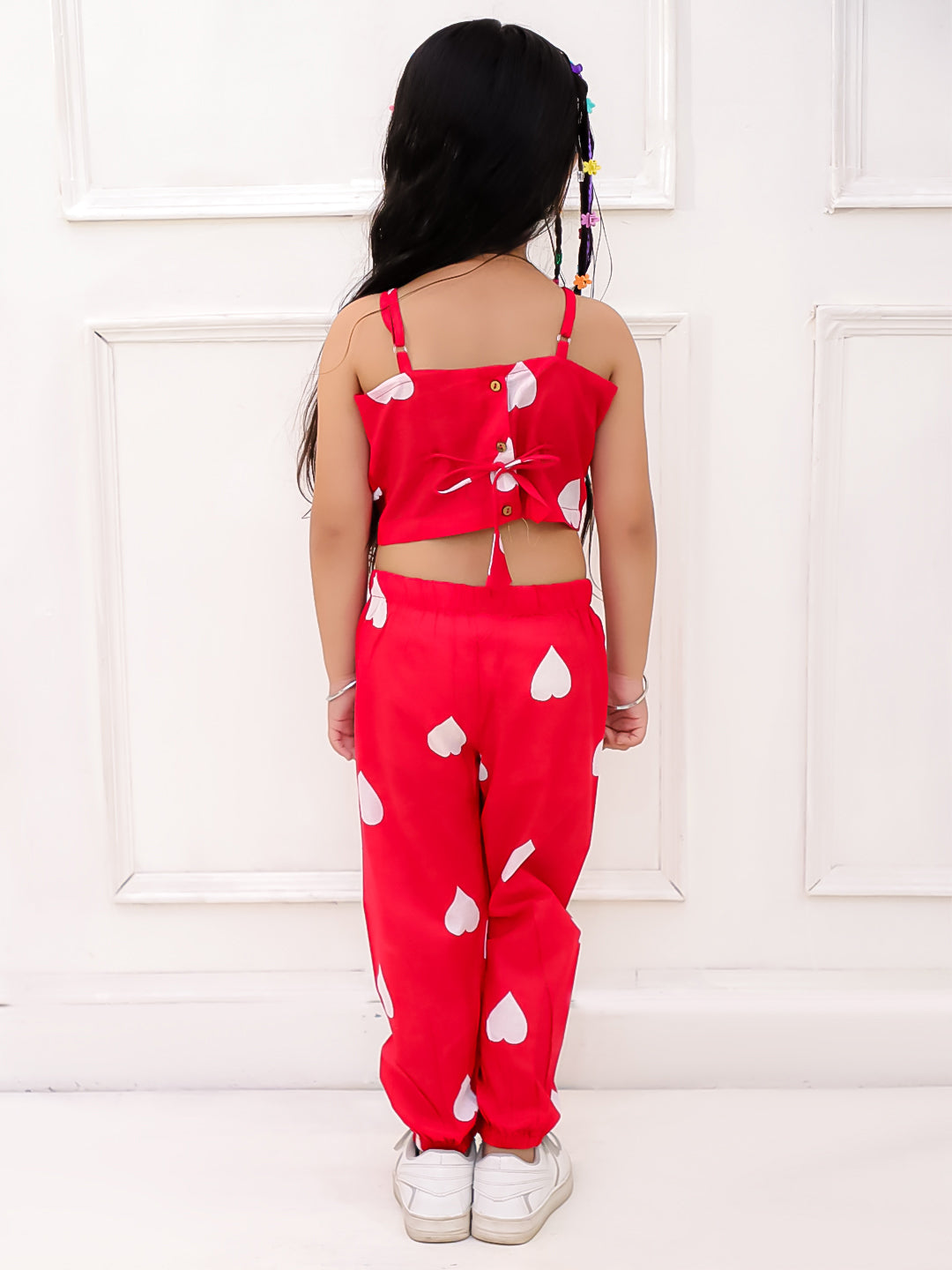 KID1 Tiny Hearts Top And Joggers Set Red