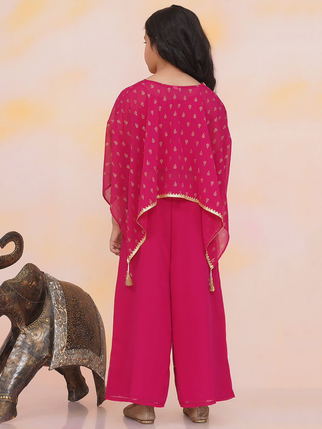 KID1 Sana Kaftan Palazzo Set With Inner Pink