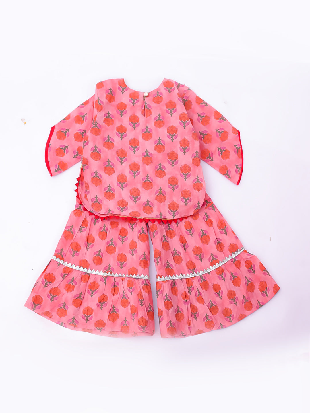 KID1 Infants Bela Kurti Sharara Set Peach