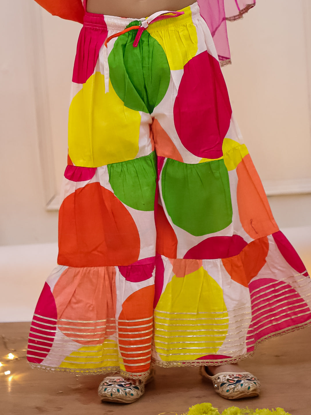 KID1 Kurti Sharara With Dupatta Multi