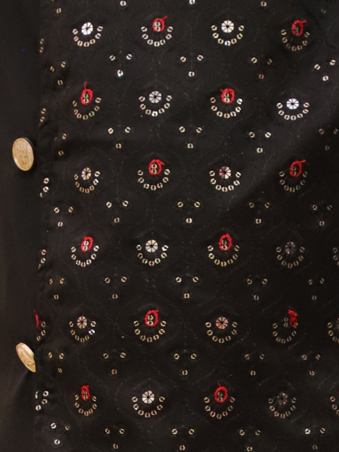 KID1 Embroiderd Sherwani Kurta Pajama Set Black