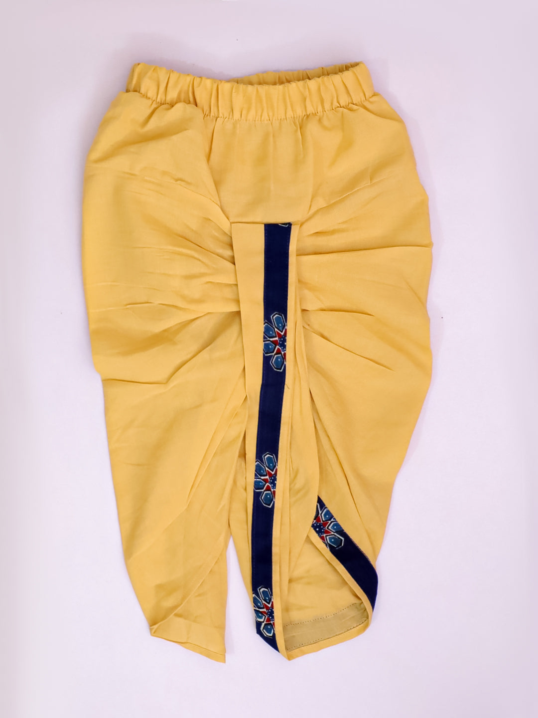 Kid One Infant Mirror Work Cotton Embroidered Kurta With Dhoti For Boys Blue