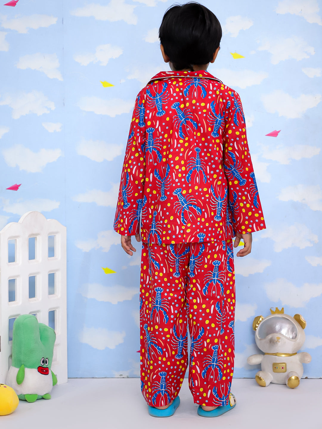 Kid One Ocean Dream Night Wear For Boys Red