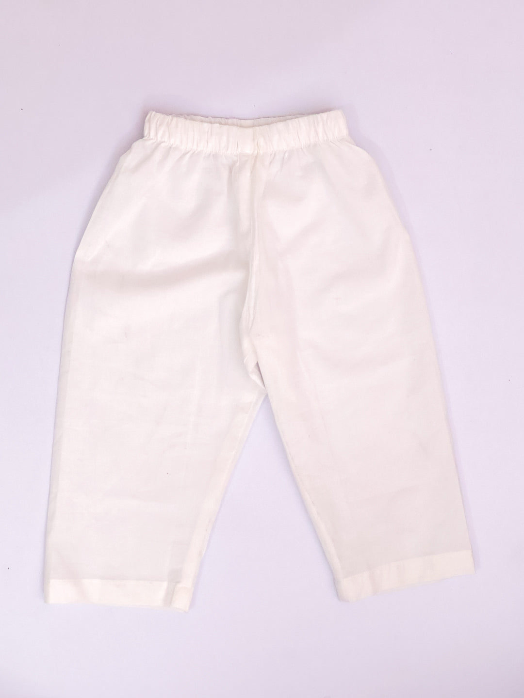 Kid One Infant Full Sleeves Floral Printed Cotton Kurta Pyjama Set For Boys Offwhite