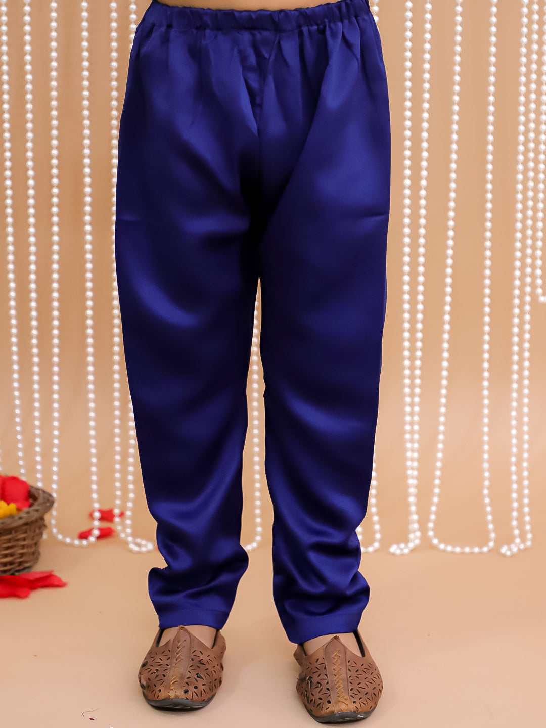Kid One Kurta Pajama With Embroidered Jacket For Boys Navy