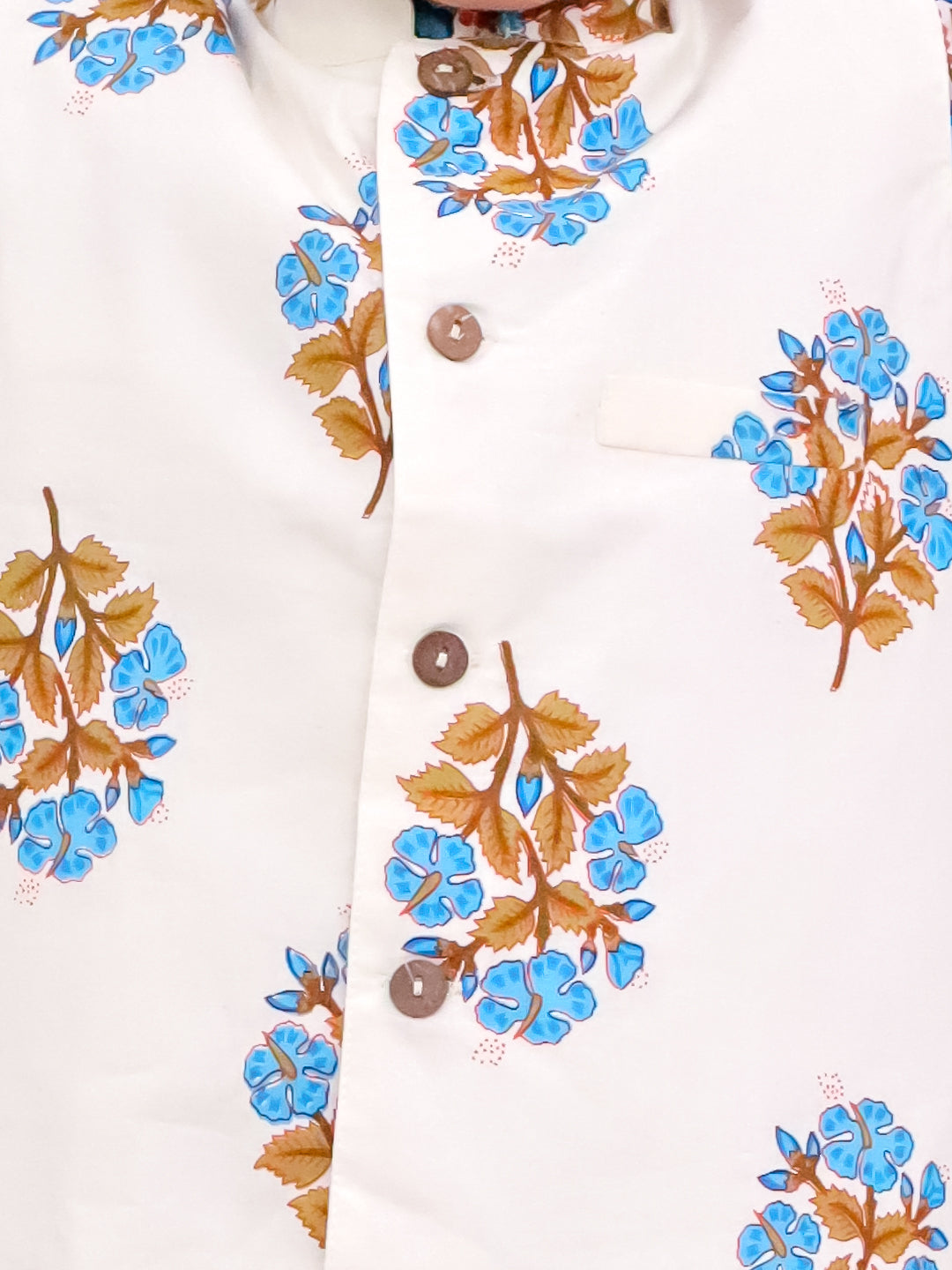 Kid One Floral Printed Kurti Salwar And Dupatta Set With Printed Kurta Pyjama And Jacket Set - Blue