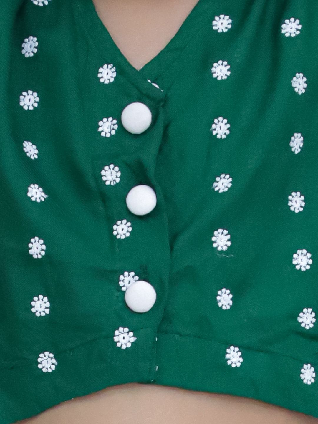 Kid One Emboridered Co-Ord Set For Girls Green