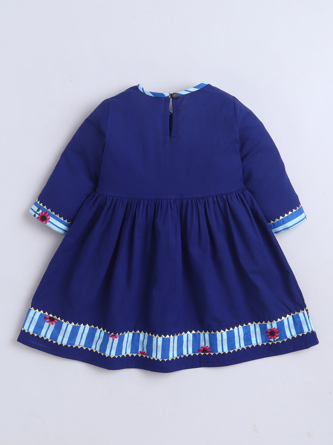 Kid One Infants Om Embroidered Kurti With Salwar Set For Girls Blue