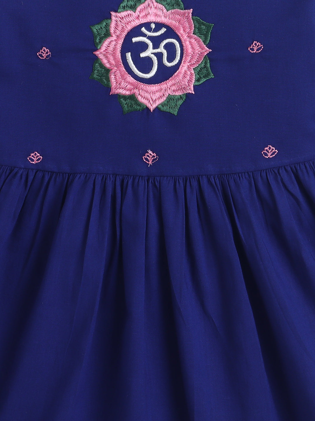 Kid One Infants Om Embroidered Kurti With Salwar Set For Girls Blue
