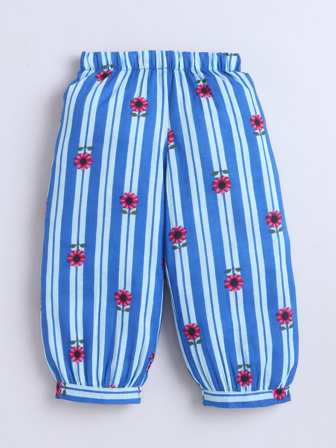 Kid One Infants Om Embroidered Kurti With Salwar Set For Girls Blue