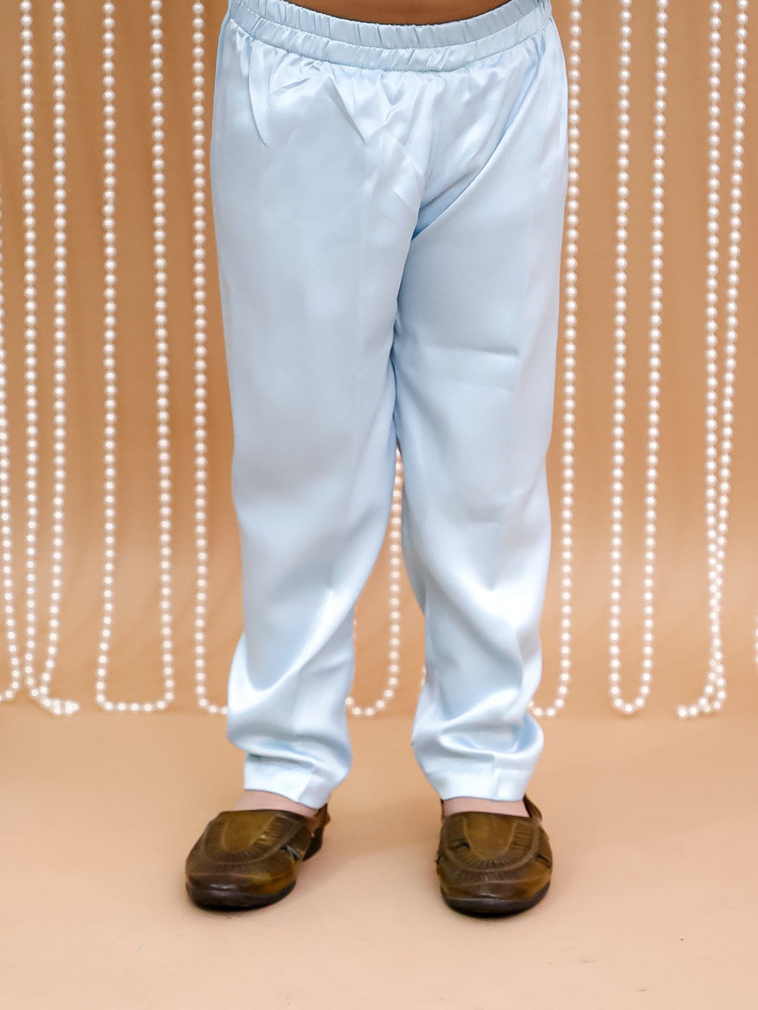 Kid One Embroidered Sherwani Kurta Pajama Set For Boys Blue