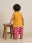 Kid One Angarakha Kurti With Leheriya Dhoti Set For Girls Yellow