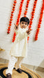 KID1 Sequins Work Kurta Pajama Set Offwhite