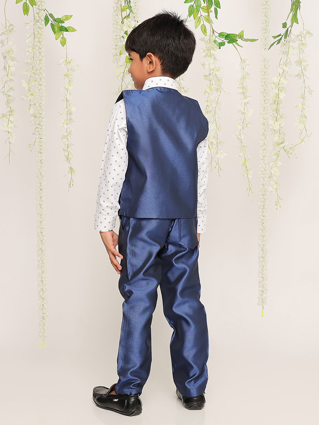 KID1 Party Wear Suit With Bow-Tie Blue