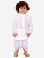 KID1 Zig Zag Print Kurta Dhoti White