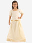 KID1 Gold Weave Jacquard White Pavda Pattu White