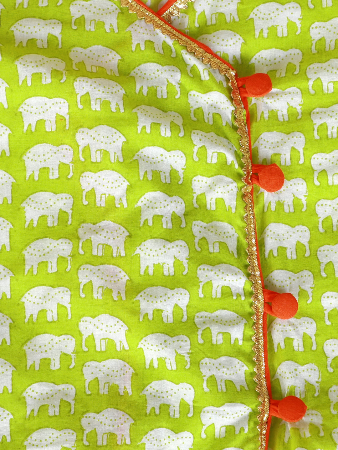 KID1 Krish Angrakha Dhoti Green