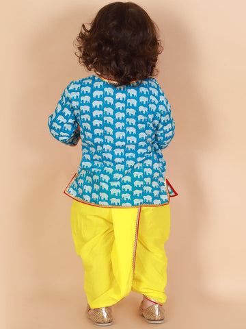 KID1 Krish Angrakha Dhoti Blue