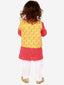 KID1 Floral Jacket Kantha Kurta Pyjama Set Yellow