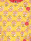 KID1 Floral Jacket Kantha Kurta Pyjama Set Yellow