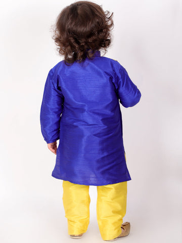 KID1 Front Gota Lace Work Kurta Pyjama Blue