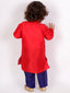 KID1 Front Gota Lace Work Kurta Pyjama Red