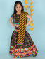 KID1 Pattola Print Lehenga Choli Black