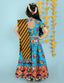 KID1 Ethnic Print Lehenga Choli Blue