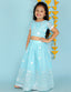 KID1 Chanderi Pavda Pattu Blue