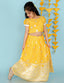 KID1 Chanderi Pavda Pattu Yellow