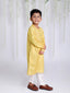 KID1 Zig Zag Print Kurta Pyjama Yellow