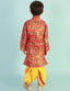 KID1 Festive Nitara Sherwani Dhoti Red