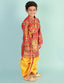 KID1 Festive Nitara Sherwani Dhoti Red