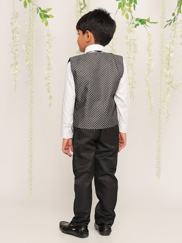 KID1 Party Wear suit with bow-tie Black