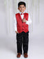 KID1 Party Wear Suit With Bow-Tie Red