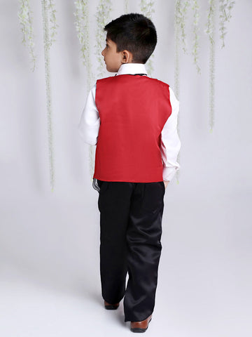 KID1 Party Wear Suit With Bow-Tie Red