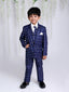 KID1 4Pcs Party Wear Suit With Tie Blue