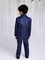 KID1 4Pcs Party Wear Suit With Tie Blue